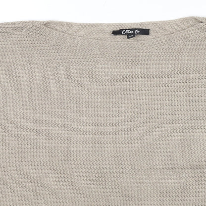 Womens UK Size One Size Ellie B Brown Pullover Jumper
