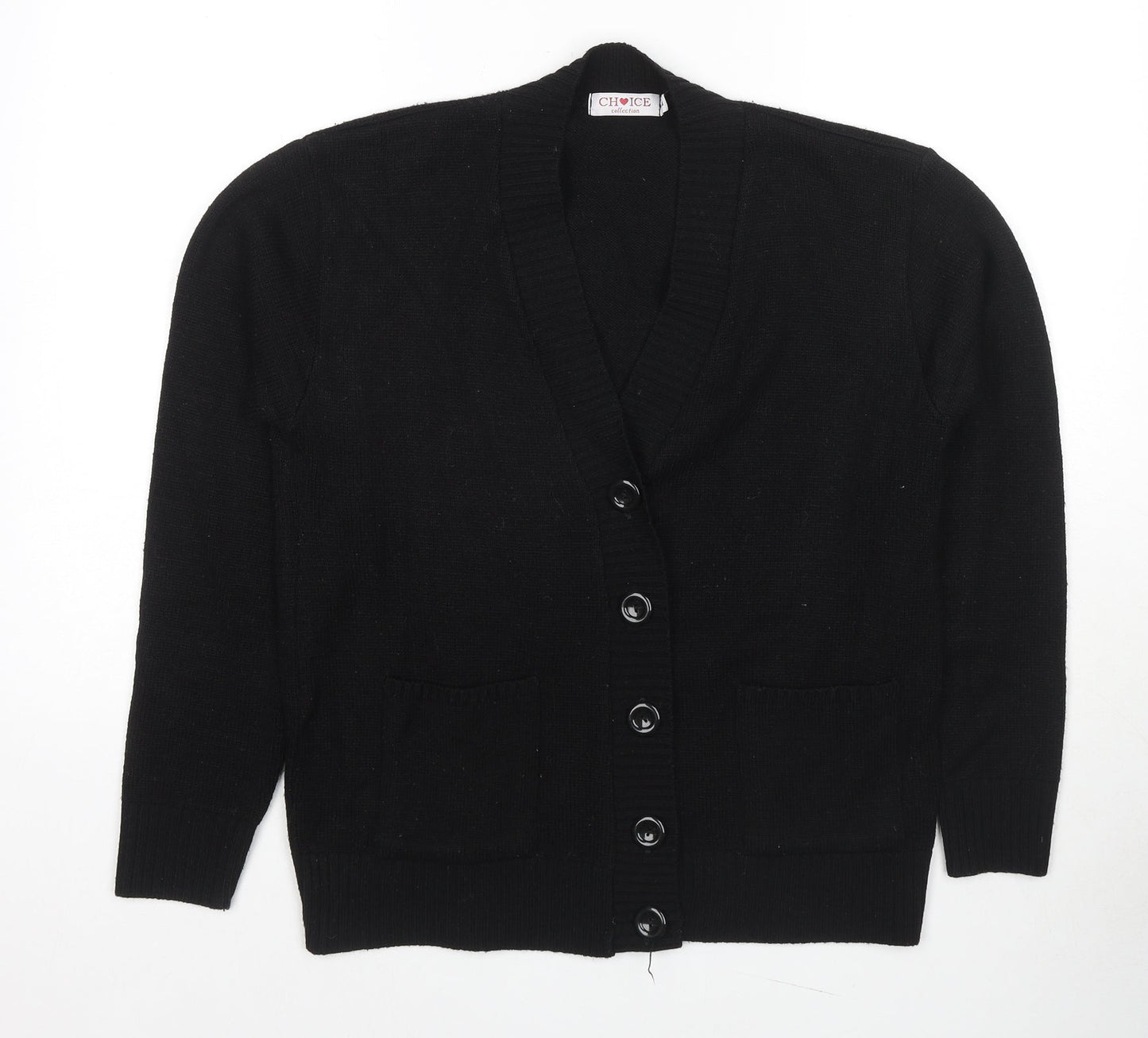 Womens UK Size L Choice Black Cardigan Jumper