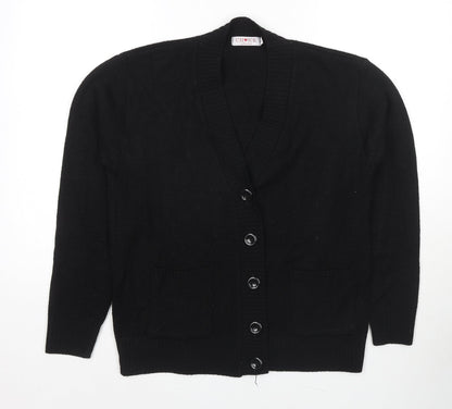 Womens UK Size L Choice Black Cardigan Jumper