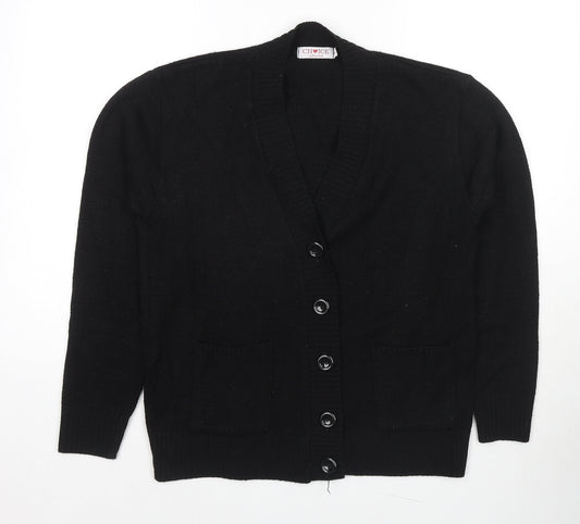 Womens UK Size L Choice Black Cardigan Jumper