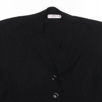 Womens UK Size L Choice Black Cardigan Jumper