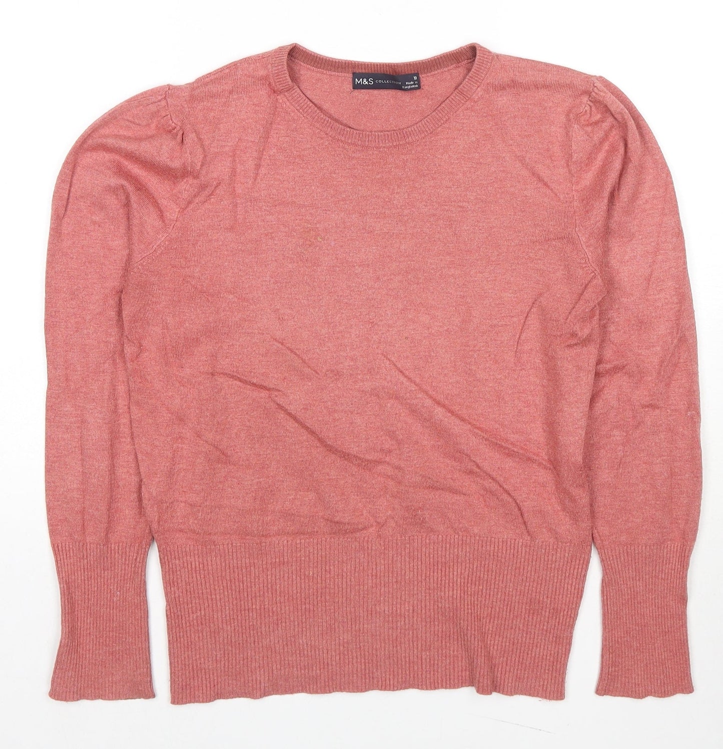 Womens UK Size 10 marks Beige Pullover Jumper