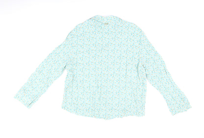 Womens UK Size 14 Marks and Spencer Blue Basic Button-Up