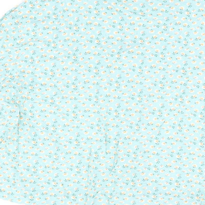Womens UK Size 14 Marks and Spencer Blue Basic Button-Up