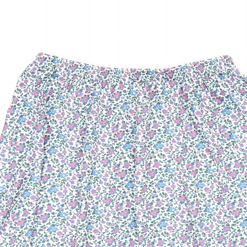 Fashion Friendly Womens Multicoloured Floral Polyester Swing Skirt Size M