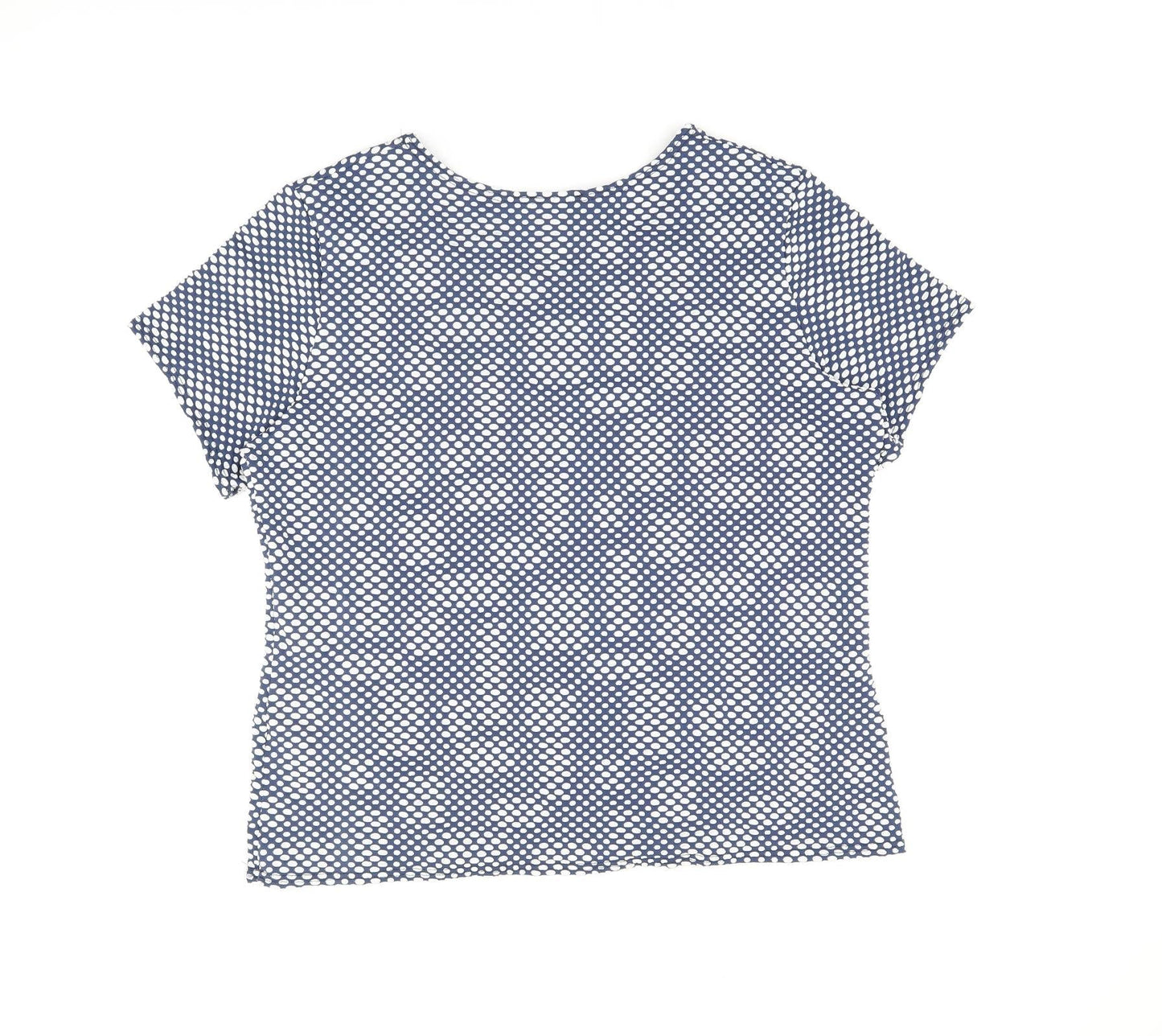 Womens UK Size 22 Kate Lilly Blue Basic T-Shirt