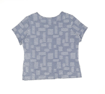 Womens UK Size 22 Kate Lilly Blue Basic T-Shirt