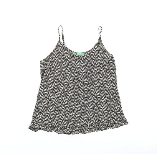 Womens UK Size S United Colors of Benetton Multicoloured Camisole T-Shirt