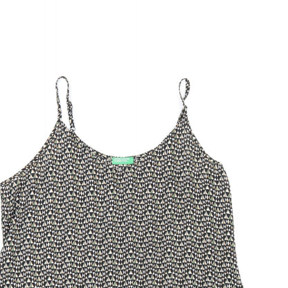 Womens UK Size S United Colors of Benetton Multicoloured Camisole T-Shirt
