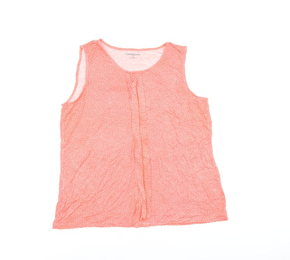 Womens UK Size L Croft & Barrow Red Basic T-Shirt