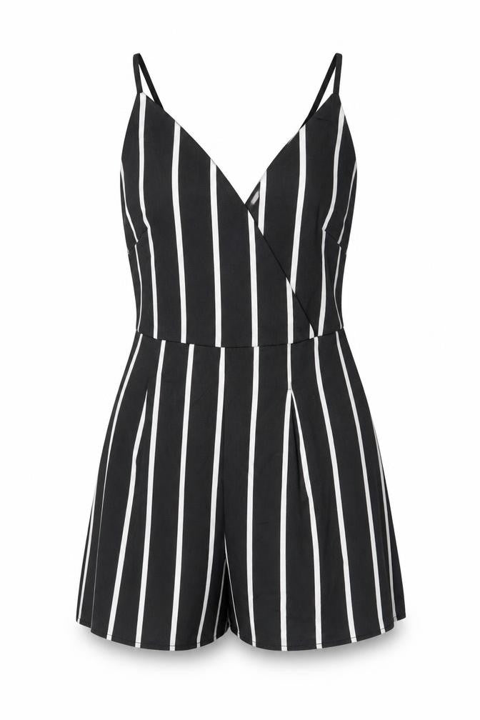 Womens UK Size 8 Boohoo One-Piece Black Playsuit