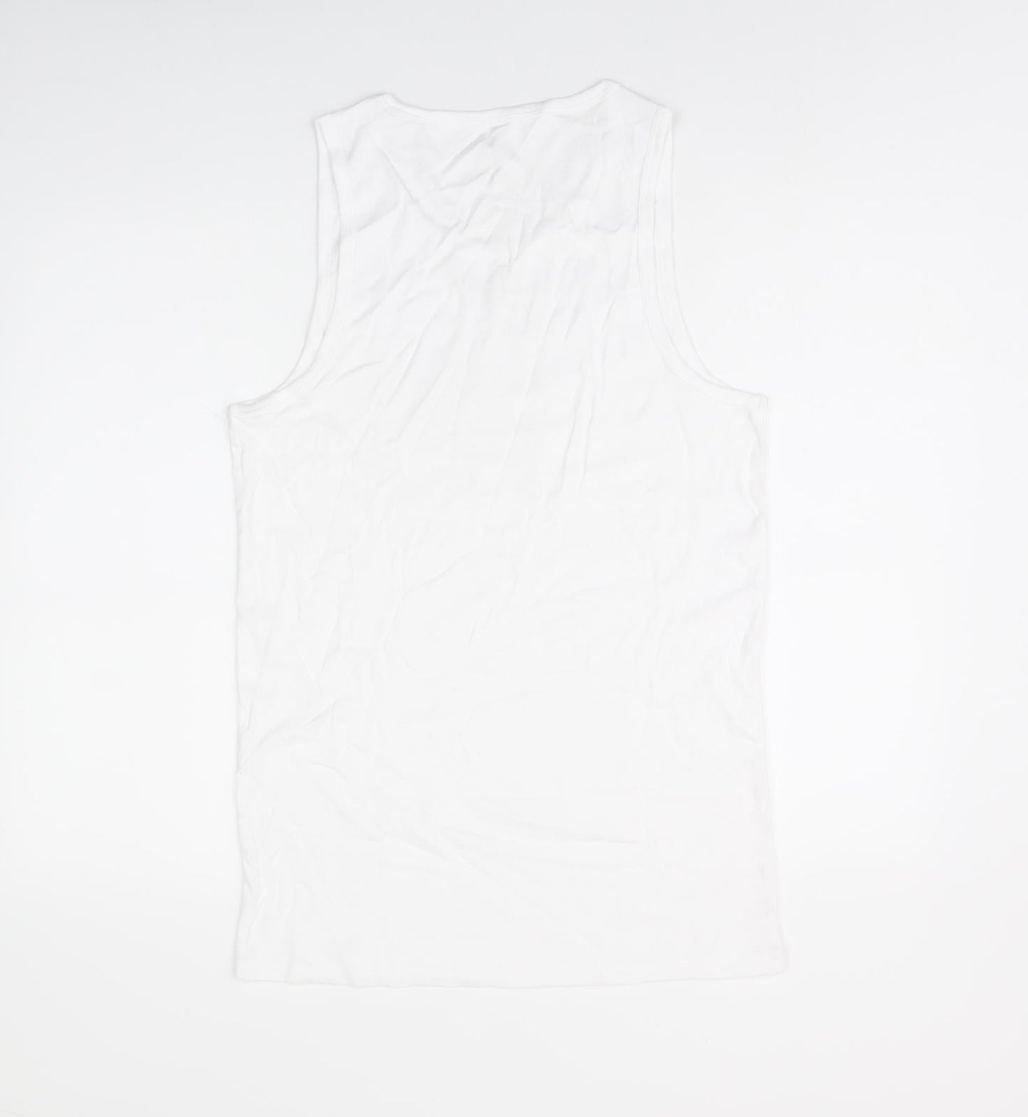 Womens UK Size L Marks and Spencer White Basic Tank