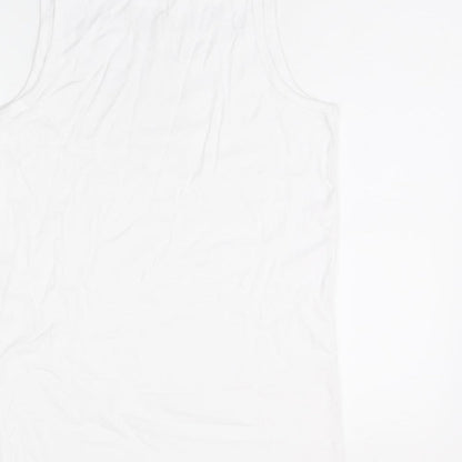 Womens UK Size L Marks and Spencer White Basic Tank