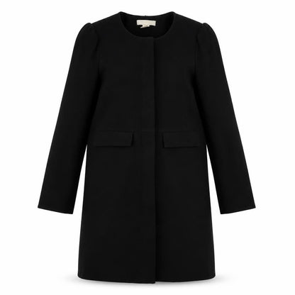 Womens UK Size 10 H&M Black Overcoat