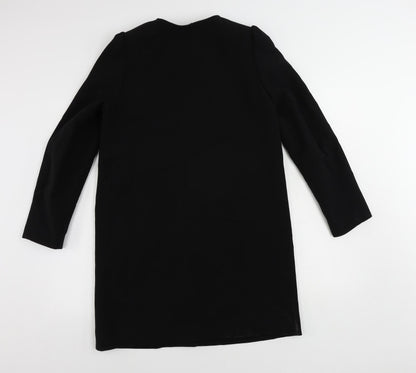 Womens UK Size 10 H&M Black Overcoat