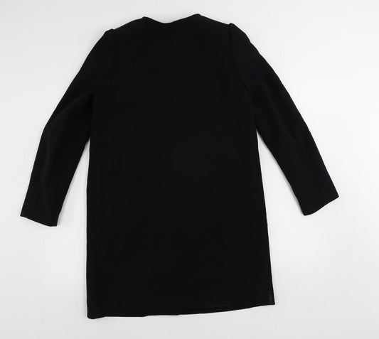 Womens UK Size 10 H&M Black Overcoat