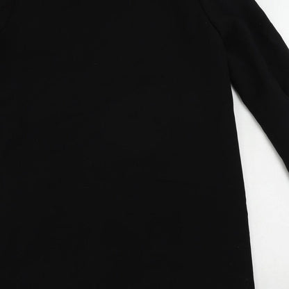 Womens UK Size 10 H&M Black Overcoat