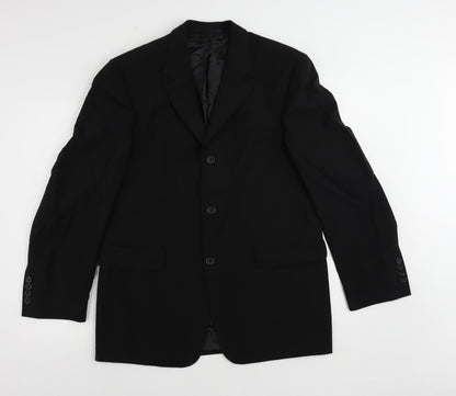Mens UK Size 38 Tom English Regular Black Suit Jacket