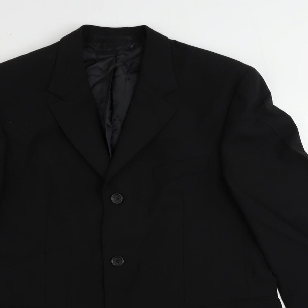 Mens UK Size 38 Tom English Regular Black Suit Jacket