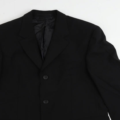Mens UK Size 38 Tom English Regular Black Suit Jacket