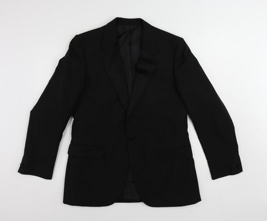 Mens UK Size 40 Varteks Regular Black Suit Tuxedo