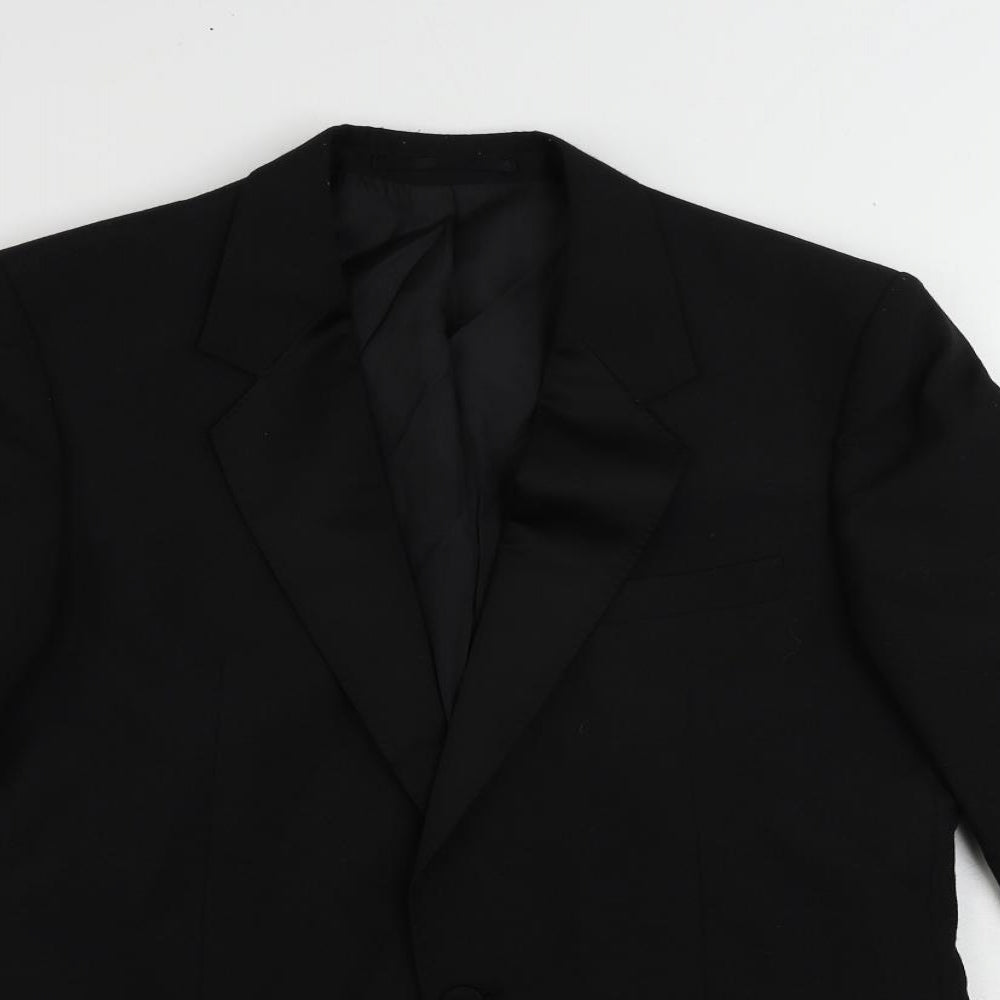 Mens UK Size 40 Varteks Regular Black Suit Tuxedo