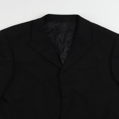 Mens UK Size 38 Burton Regular Black Suit Jacket