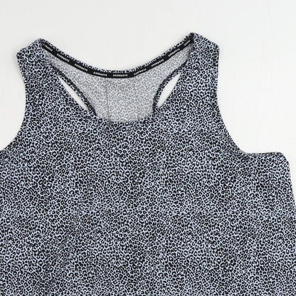 GOODMOVE Womens Blue Animal Print Polyester Pullover Tank Size 18 Scoop Neck Pullover