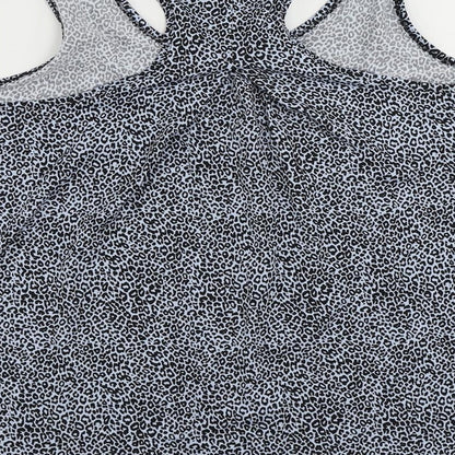 GOODMOVE Womens Blue Animal Print Polyester Pullover Tank Size 18 Scoop Neck Pullover