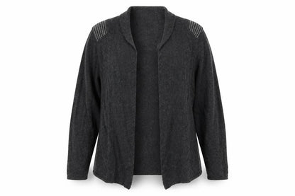 Bassini Womens Grey V-Neck Viscose Cardigan Jumper Size XL
