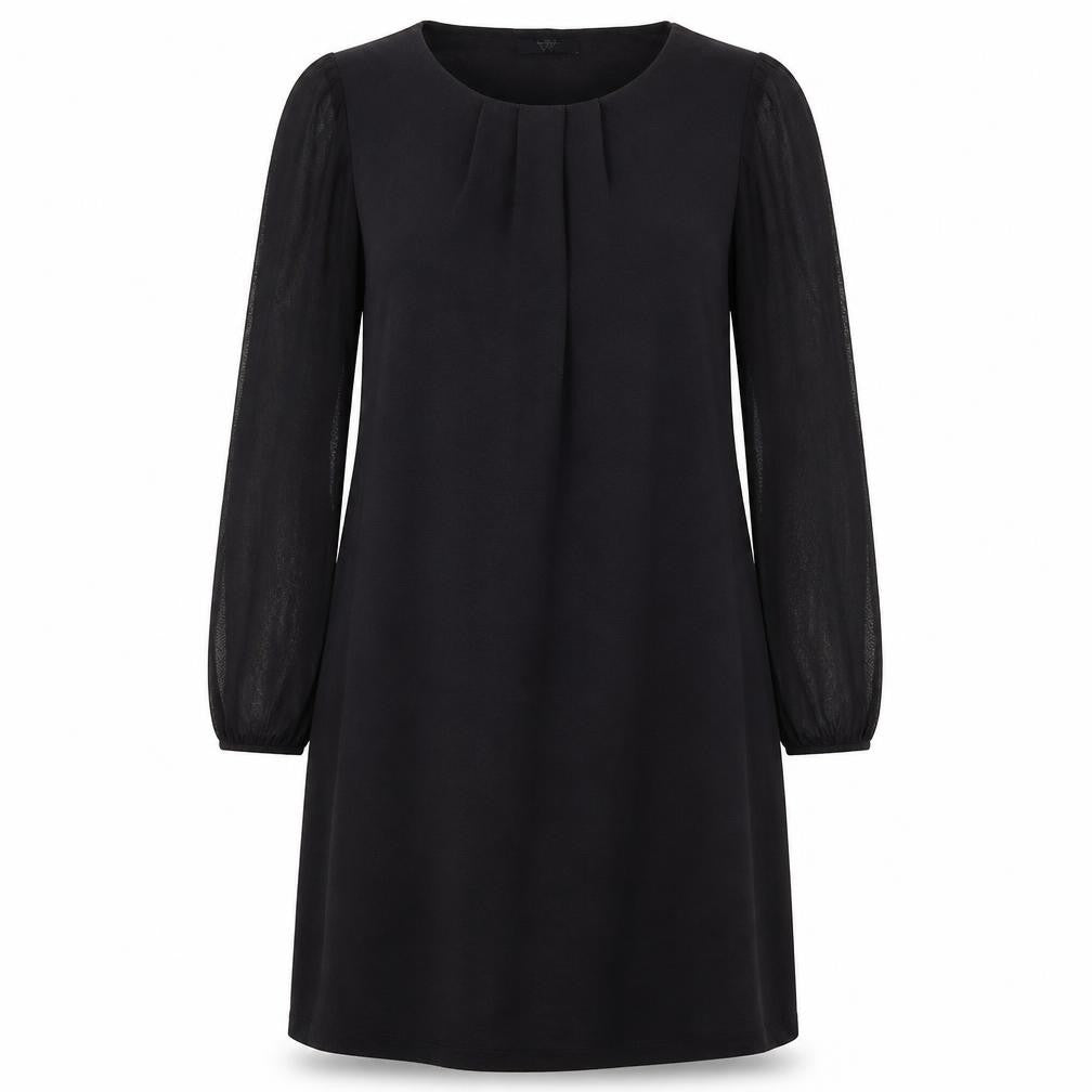 BHS Womens Black Polyester A-Line Size 16 Round Neck Pullover