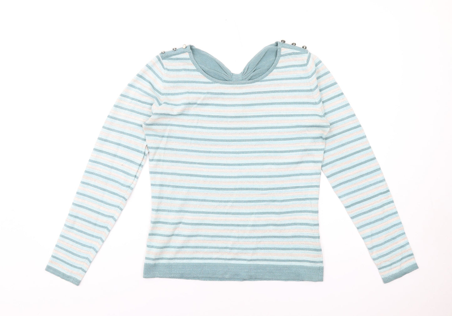 Womens UK Size 14 Yumi Blue Pullover Jumper