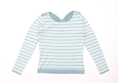 Womens UK Size 14 Yumi Blue Pullover Jumper