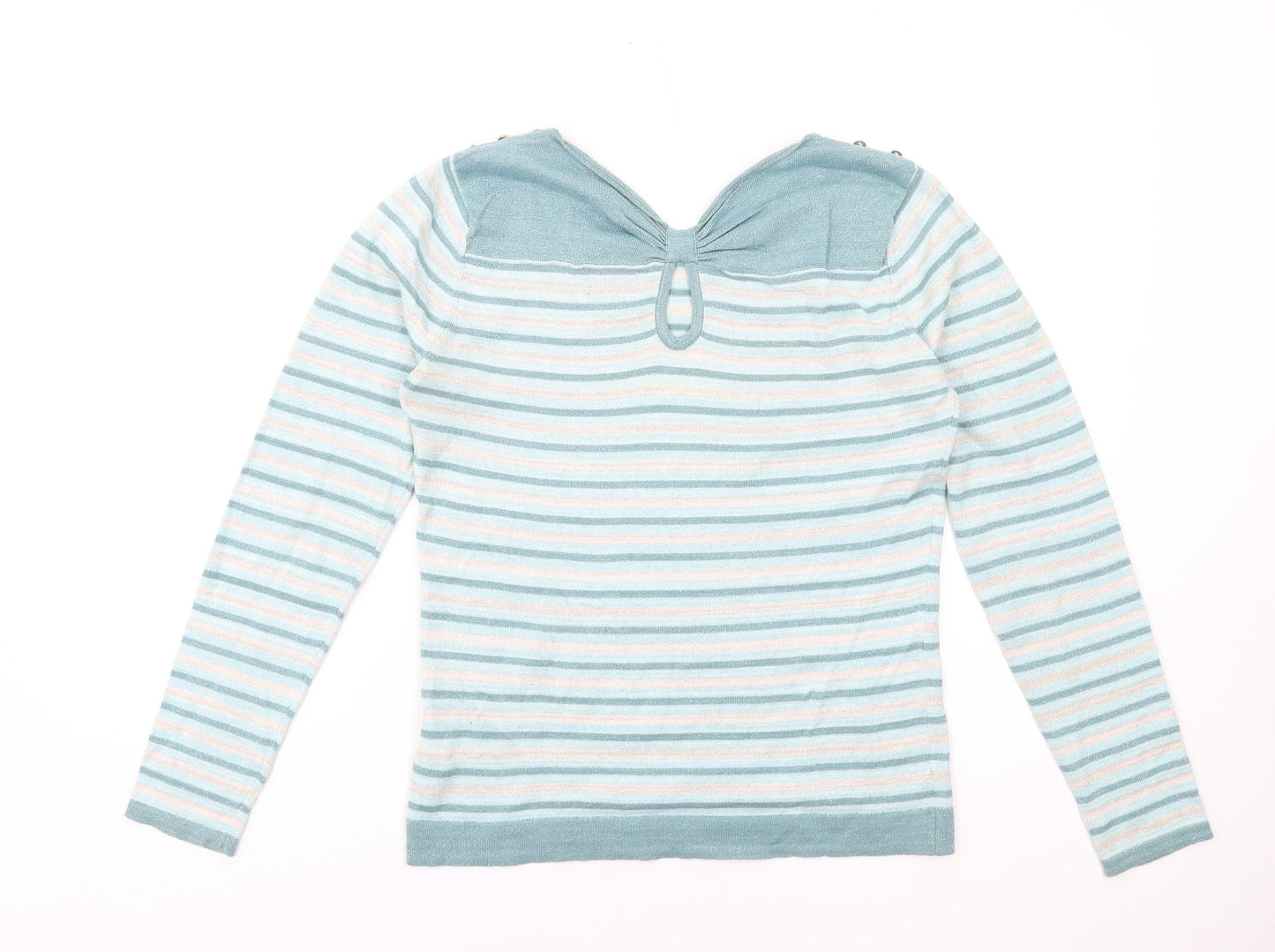 Womens UK Size 14 Yumi Blue Pullover Jumper