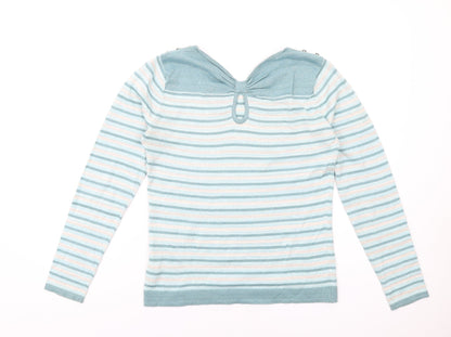 Womens UK Size 14 Yumi Blue Pullover Jumper