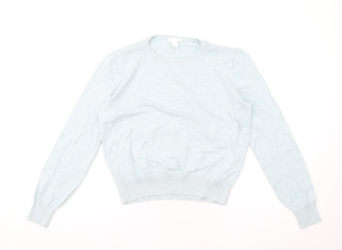 Womens UK Size M H&M Blue Pullover Jumper