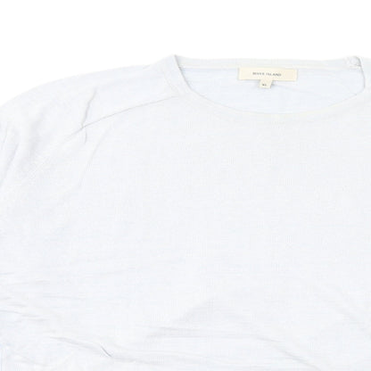 River Island Mens Blue Crew Neck Acrylic Pullover Jumper Size XL Long Sleeve