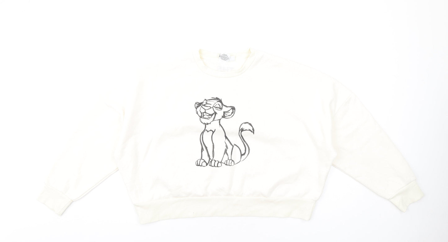 Womens UK Size M Disney Ivory Pullover Sweatshirt