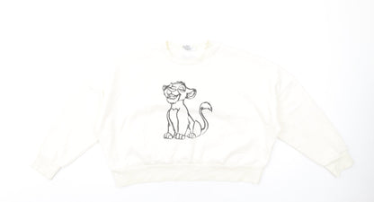 Womens UK Size M Disney Ivory Pullover Sweatshirt