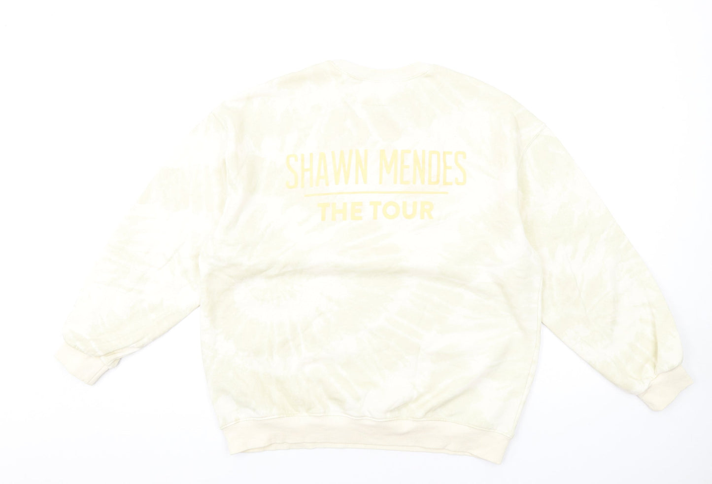 H&M Womens Beige Cotton Pullover Sweatshirt Size S Pullover - Shawn Mendes Tie Dye