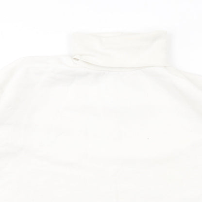 PRETTYLITTLETHING Womens White Polyester Pullover Sweatshirt Size 6 Pullover
