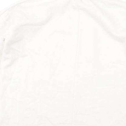 PRETTYLITTLETHING Womens White Polyester Pullover Sweatshirt Size 6 Pullover