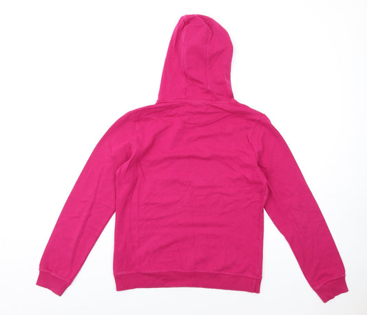 DECATHLON Womens Pink Cotton Pullover Hoodie Size M Pullover