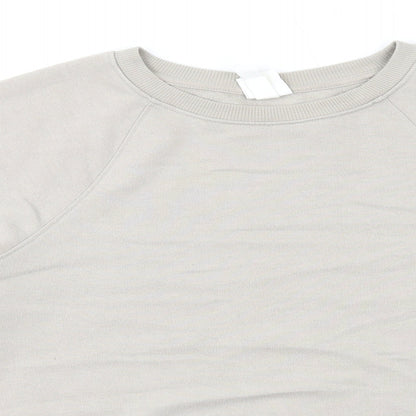 H&M Womens Beige Polyester Pullover Sweatshirt Size XS Pullover