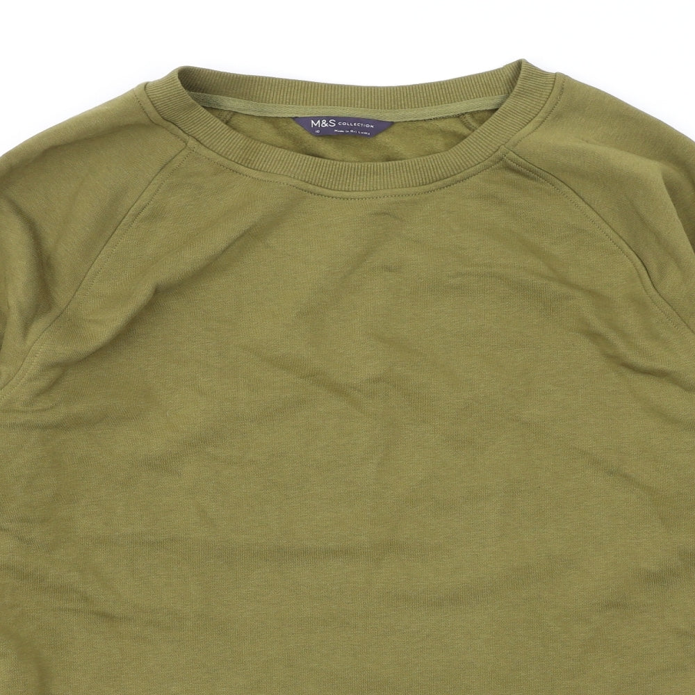 Womens UK Size 10 Marks and Spencer Green Pullover Sweatshirt