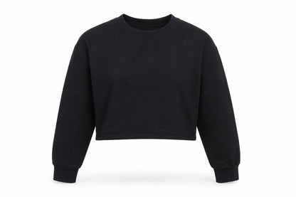 Zara Womens Black Cotton Pullover Sweatshirt Size S Pullover