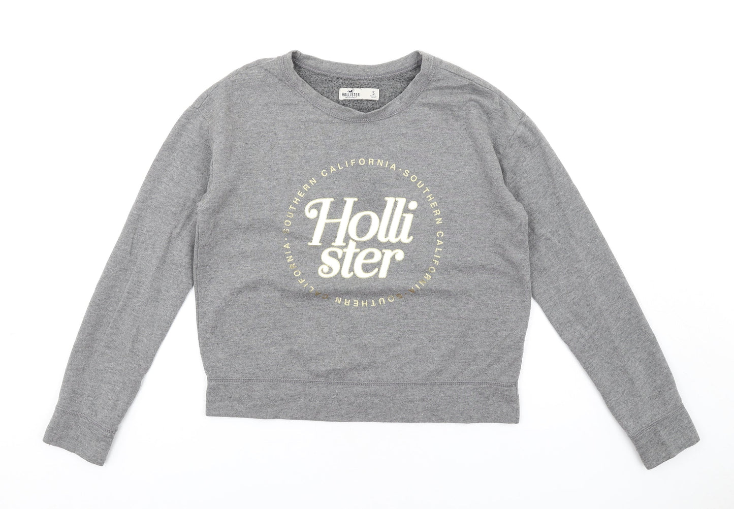 Hollister Womens Grey Cotton Pullover Sweatshirt Size S Pullover