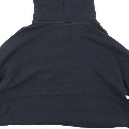 Womens UK Size M Pull&Bear Black Pullover Hoodie