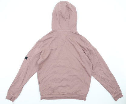 Halo Mens Pink Cotton Pullover Hoodie Size M