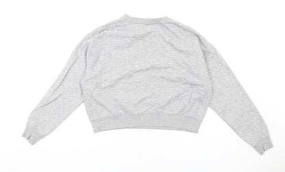 Womens UK Size S Pull&Bear Grey Pullover Sweatshirt
